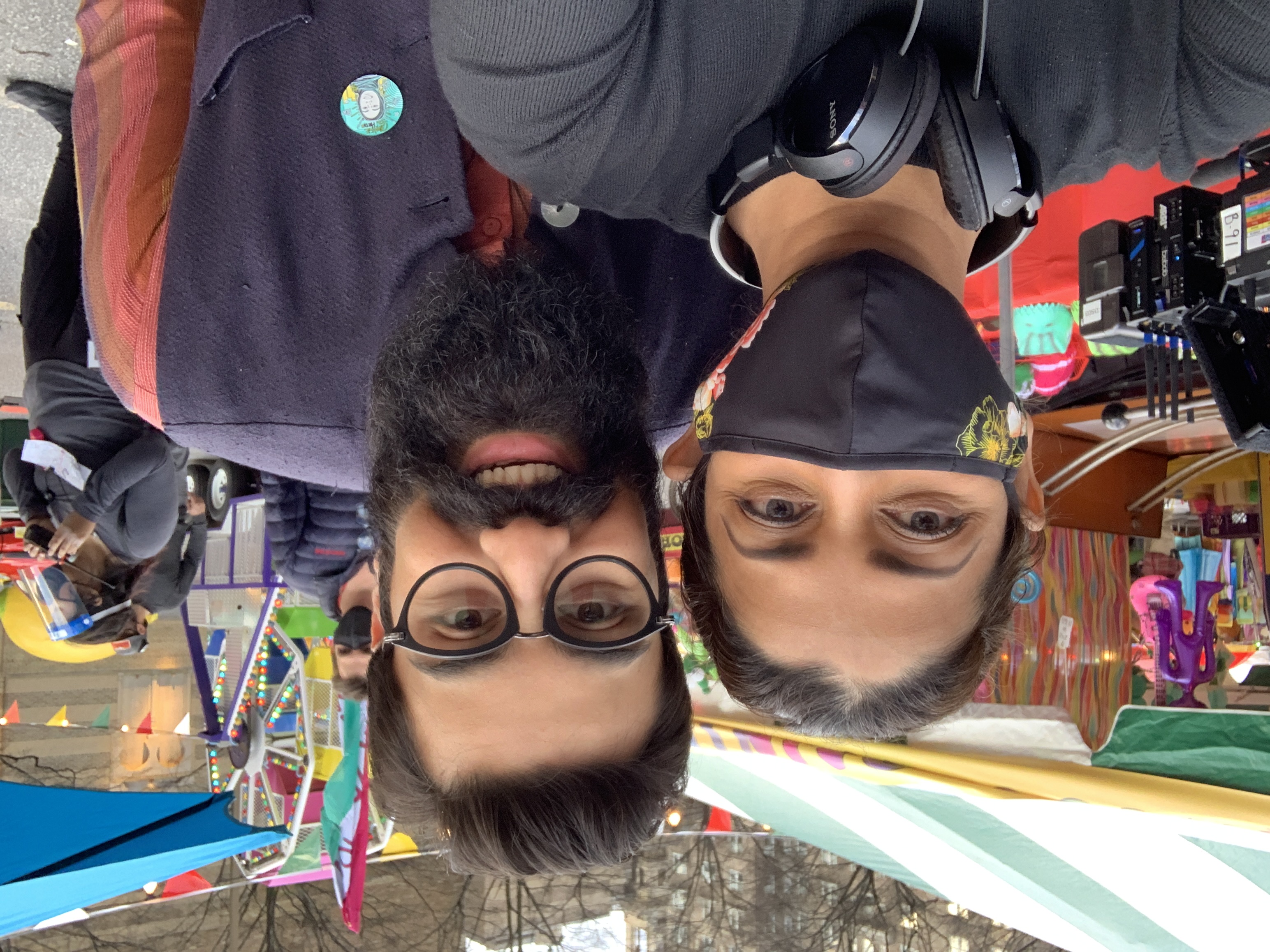 On set Ms. Marvel with Saagar Sheikh