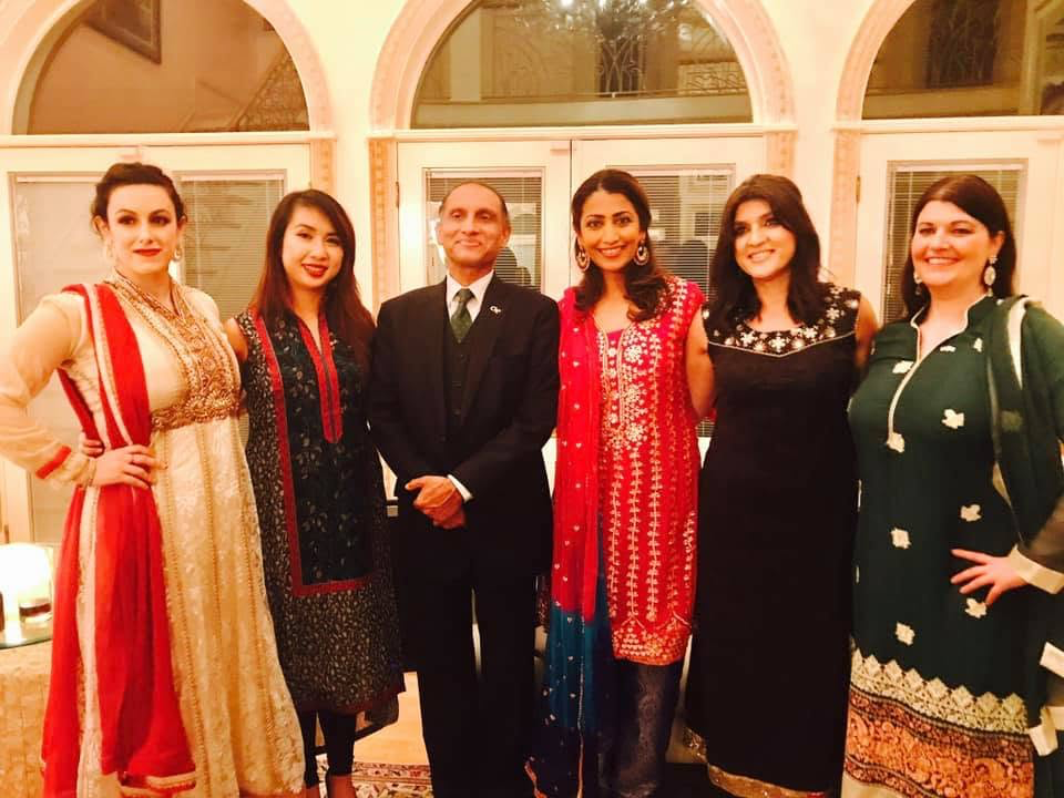 Troupe with Pakistani Ambassador formal diplomatic reception